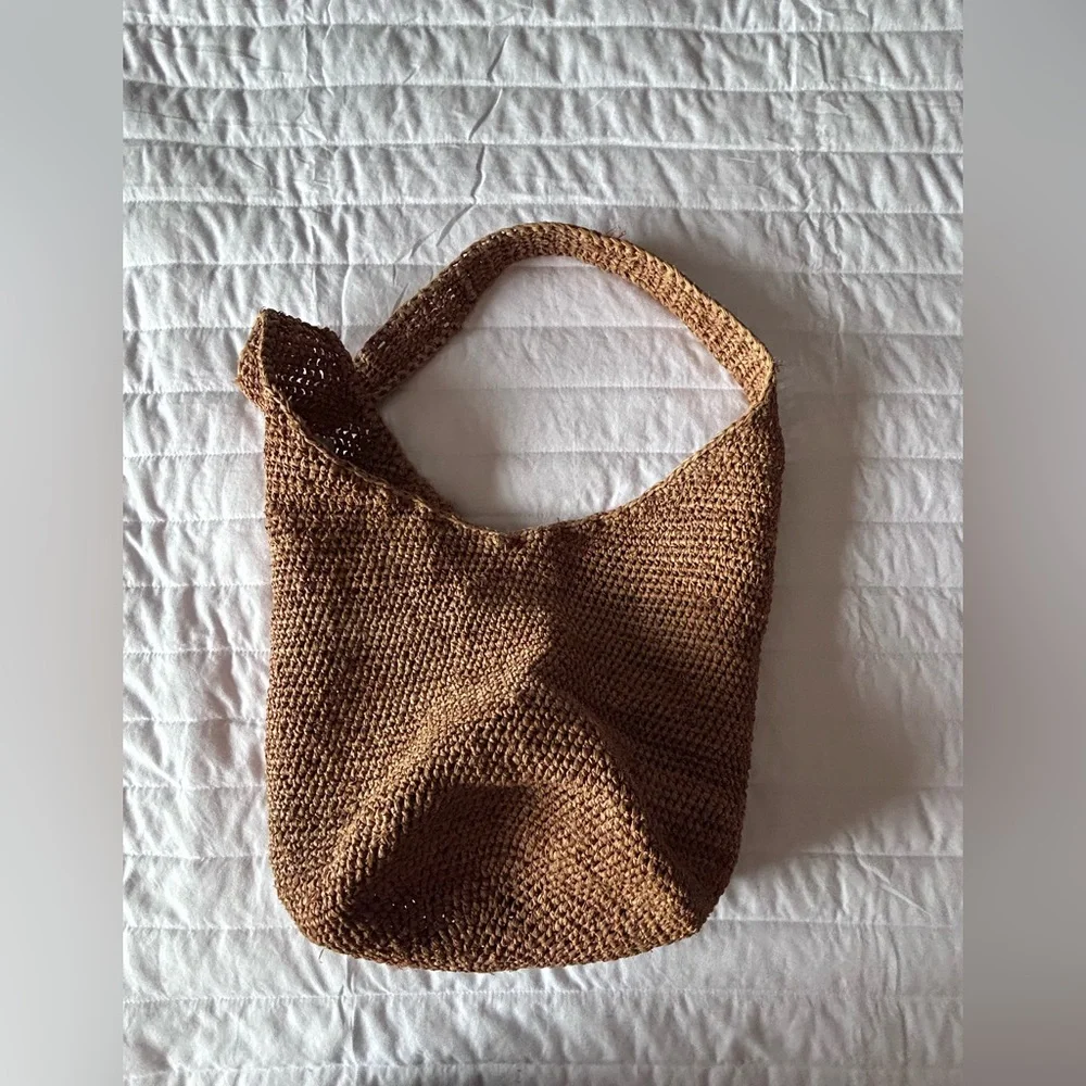 Woven Straw Tote Bag in Brown - Picture 10 of 10
